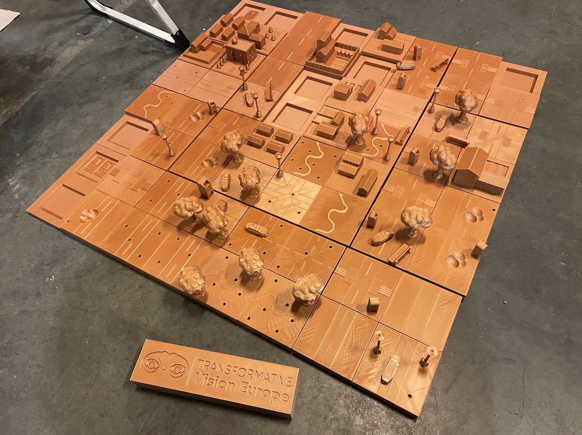 Laser-cut wooden tactical map - Custom engraved game board with terrain features
